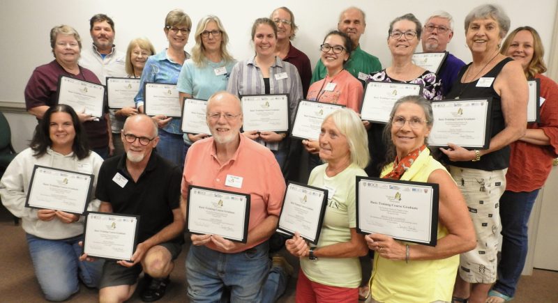 The first Southern Piedmont Chapter training cohort successfully completed their 40 hours of classroom and field training, during which they learned about natural resource management, local flora and fauna, and naturalist skills. Photo by Terri Mewborn.