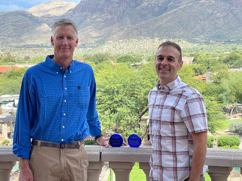 Marc Stern (right) and Bob Powell (Clemson) received the Outstanding Contributions to Research in Environmental Education Award from the North American Association for Environmental Education.